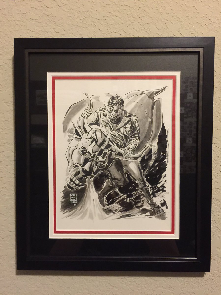 Lazr_wulf's tweet photo. Finally got these beauties framed! Great  original work by artist @junbobkim and excellent framing by @FrameHouston! https://t.co/QCDSb6J2H4