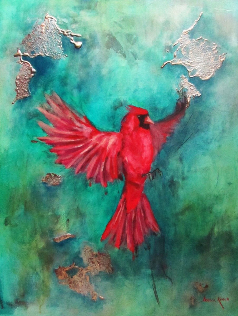 JKinich's tweet image. Red Bird
Acrílic on canvas 
90x70 cm