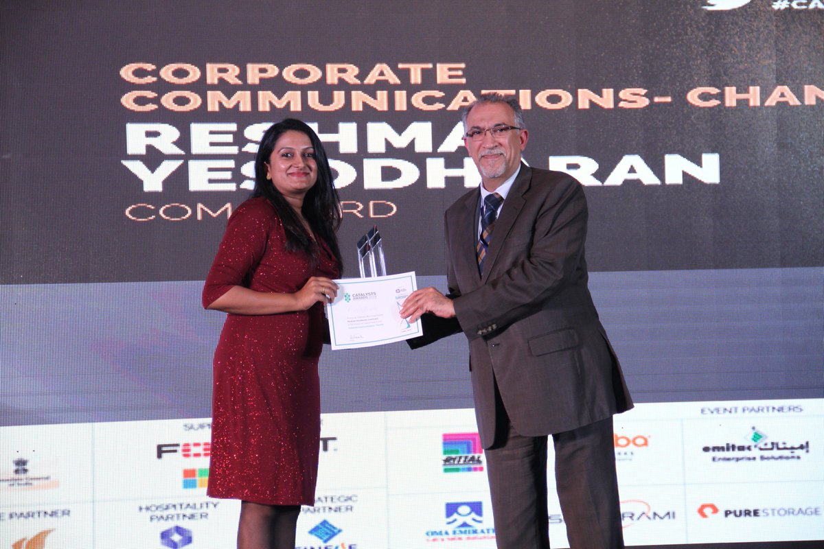 EC_MEA's tweet photo. Catalyst Awards 2016
Corporate Communications- Channel
Reshma Yesodharan
#ComGuard https://t.co/TAElGOoFJY