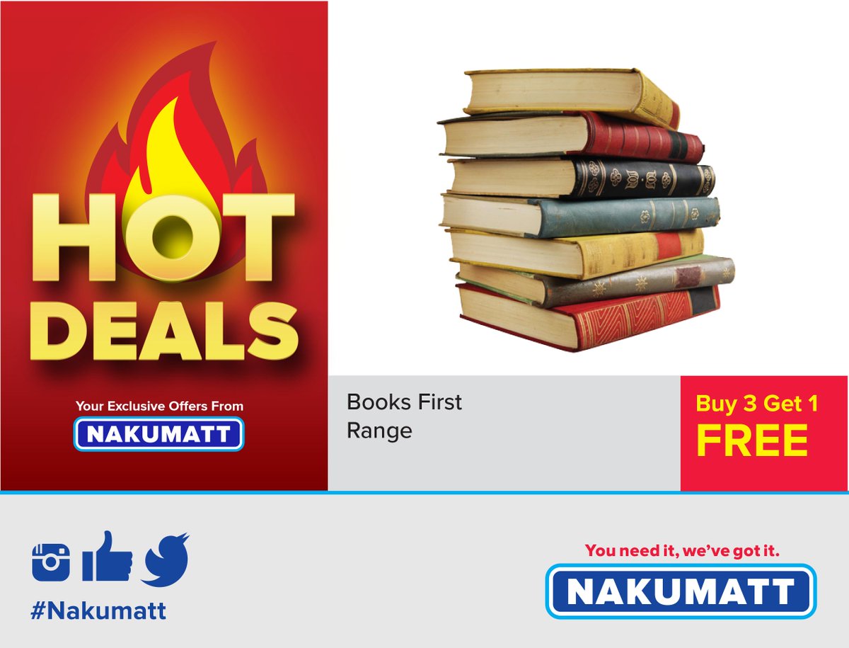 Nakumatt's tweet photo. A book is a gift you can open again and again. Get yourself an amazing read with #HotDeals this #MondayBooksFirst https://t.co/KuoeVqe7OZ