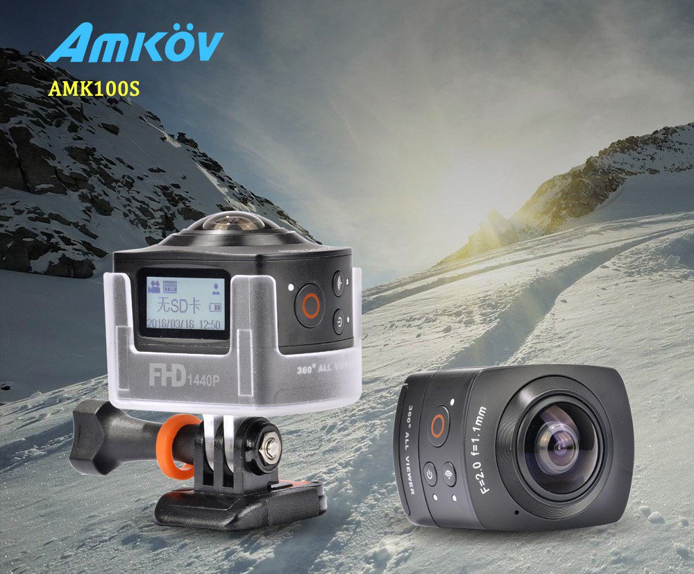 Gizchina's tweet photo. AMKOV AMK100S is China's first 360 degree action camera #amkov #actioncamera #tech… https://t.co/KjTJd5PPID https://t.co/zU3YuVueoe