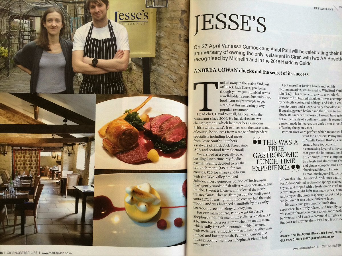 CirencesterLife's tweet photo. read all about it - lovely lunch @jessesbistro #cirencester #dining https://t.co/wTHFQbQvPi
