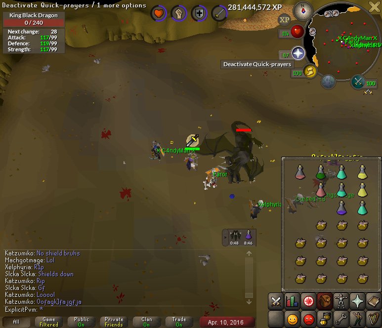 ExplicitPvm's tweet photo. Last nights KBD trip with some of the clan, KBD without Anti-fire shield didnt work out for for him #FOHLOVE https://t.co/KxzziszNuD