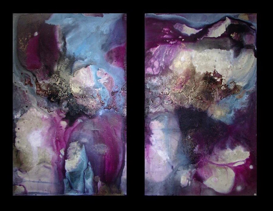 JKinich's tweet image. Violet Composition 1 y 2
Acrylic on wood
Diptych 150x120cm
#abstractart #art #diptychart