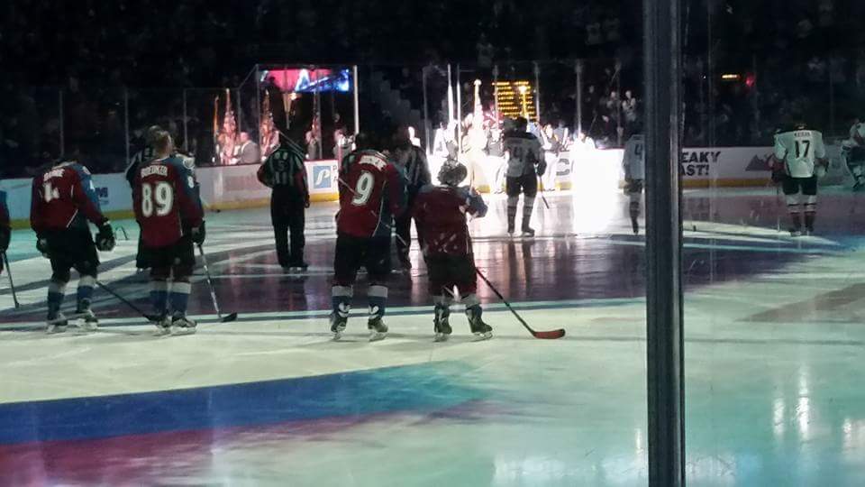 LisaHur's tweet photo. My little man on the ice with Duchene! @Avalanche @Matt9Duchene https://t.co/0LJEHrooWL