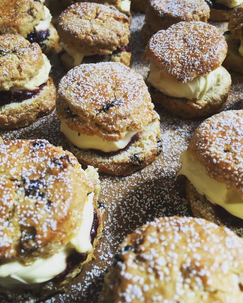 Samitamimi's tweet photo. Hope y'all had a sweet start! #miniscones #clottedcream #strawberryjam #happymonday #keepi… https://t.co/Kym0EzMfpC https://t.co/HA363VN3IO