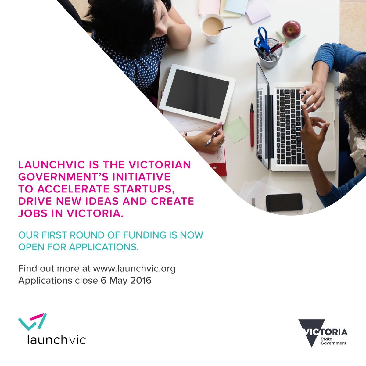 LaunchVic's tweet image. Our first round funding now open for applications! More here ow.ly/10vMgY #startups #entrepreneurs