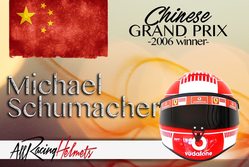 allracinghelmet's tweet photo. F1 Grand Prix Previous Winners
#ChineseGP #Schumi

#GP #F1driver #F1
#allracinghelmets #ARH #ReplicaHelmets https://t.co/EYHSWhjqDh
