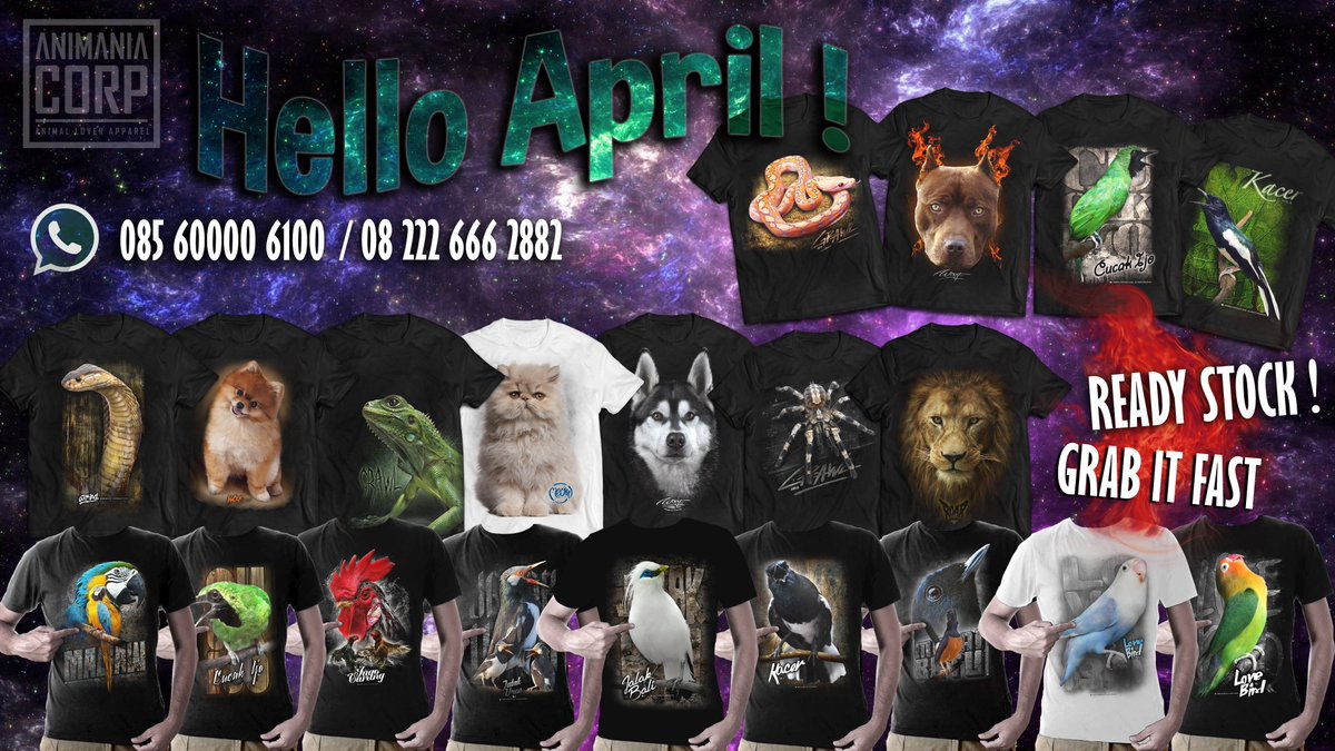 AnimaniaCorp's tweet photo. Mau koleksi T-shirt desain Animal!! Info Order: SMS/WhatsApp | +62 85 60000 6100  BBM | 5CC9EAC0 LINE | animaniacorp https://t.co/nDkAvXqcnX