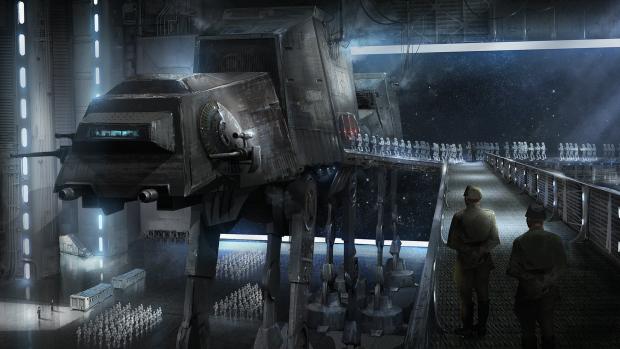 StarWarsImage's tweet photo. Imperial AT-AT being loaded (concept) #StarWars https://t.co/Y8ZbK1gpHZ