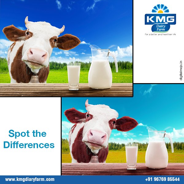 KmgDairy's tweet image. Try to spot the Differences wink emoticon
#KMGDairy #FreshMilk #SpotDifferences