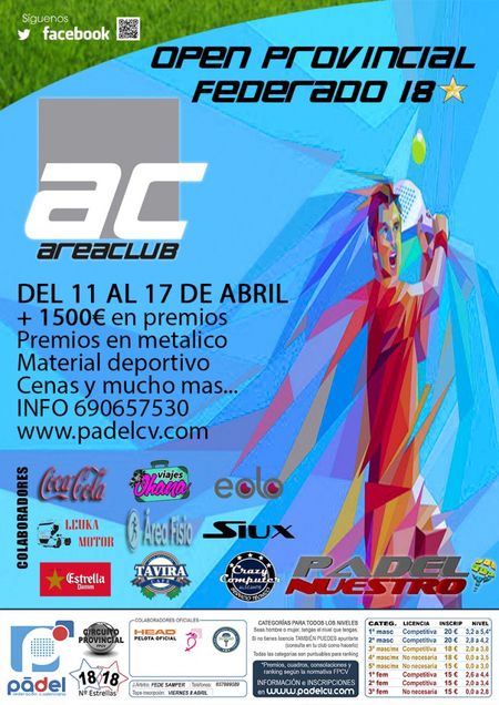 OPEN PROVINCIAL FEDERADO 18* <a href="/Areaclub_sg/">Area Club</a> PADEL
padel-alicante.com/comment.php?co…
