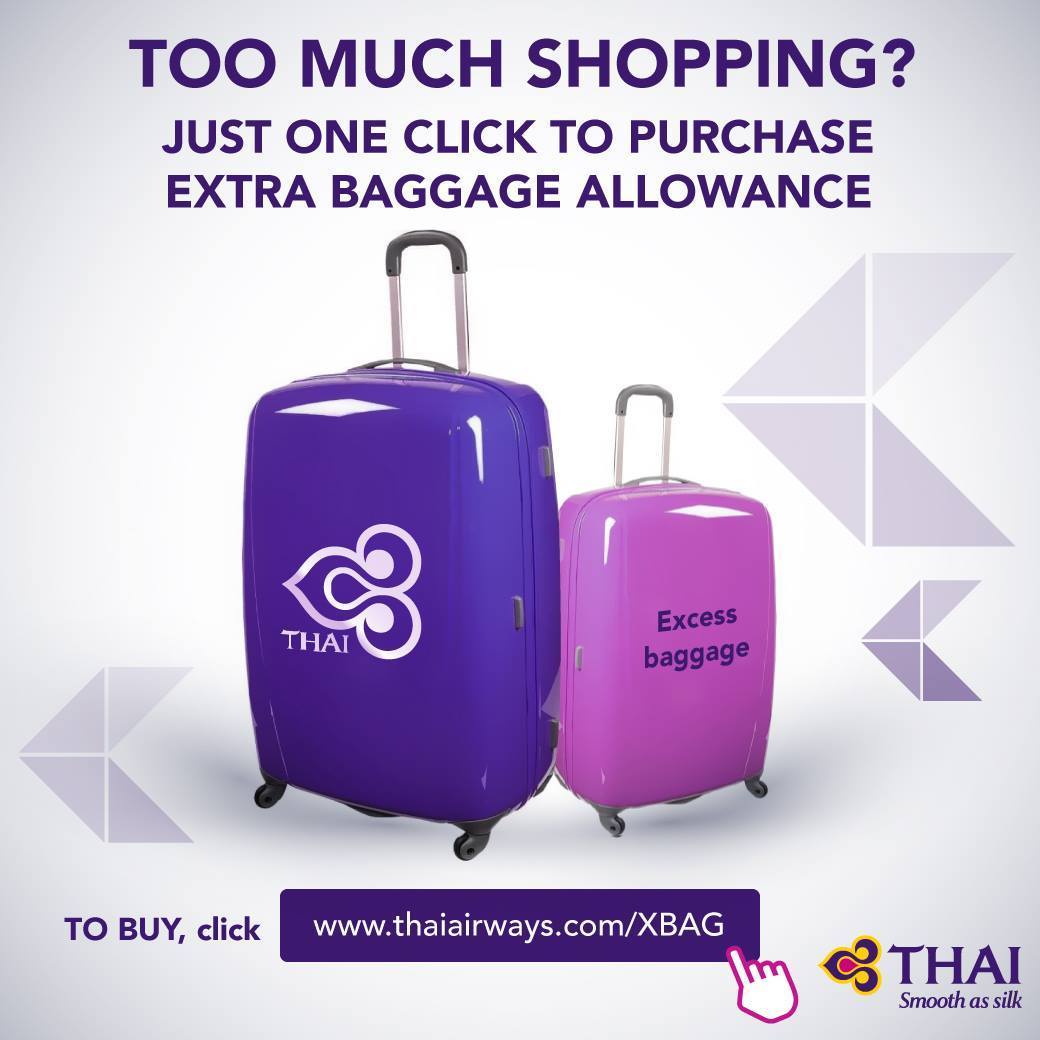 Thai Airways UK on Twitter "Purchase extra baggage allowance in just