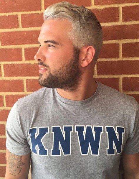 OsmoUK's tweet photo. Our #ManCrushMonday is @RickyRayment rocking the silver/grey hair trend ;) look at that fade #osmo #beardcomplex https://t.co/ETZSlpo3Rb