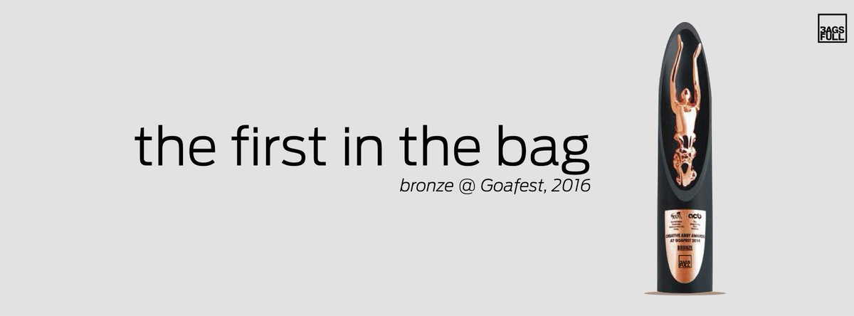 thethreebags's tweet photo. Click the link to check out the award-winning piece:https://t.co/gWwyYsij3J #goafest #abbys #bronze #threebagsfull https://t.co/WdesM2Dv7l