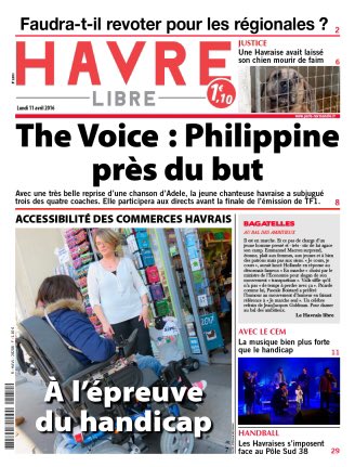 paris_normandie's tweet photo. A la Une au #Havre, @Philippine tout près du but dans @TheVoice_TF1 https://t.co/potyUQeEvF