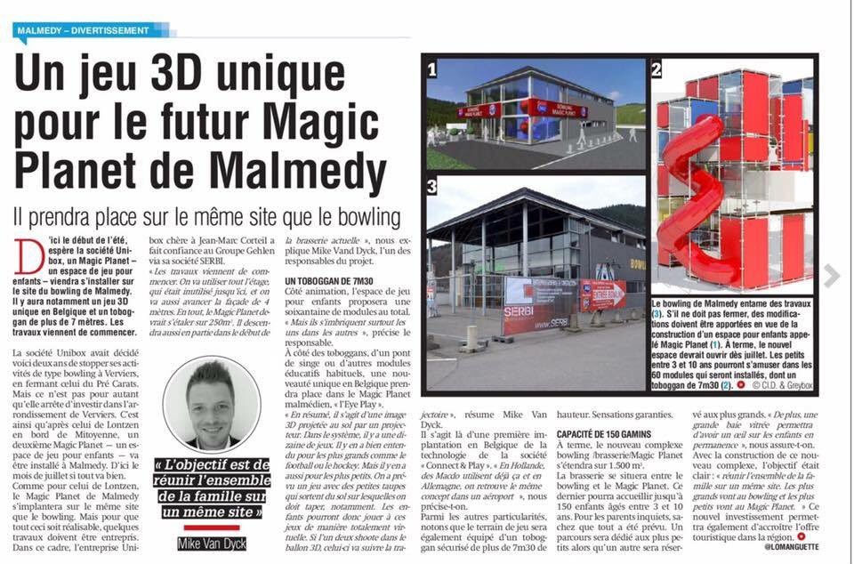 MarineeD's tweet photo. Un jeu 3D unique pour le futur Magic Planet de Malmedy! https://t.co/arBpw3QdGW