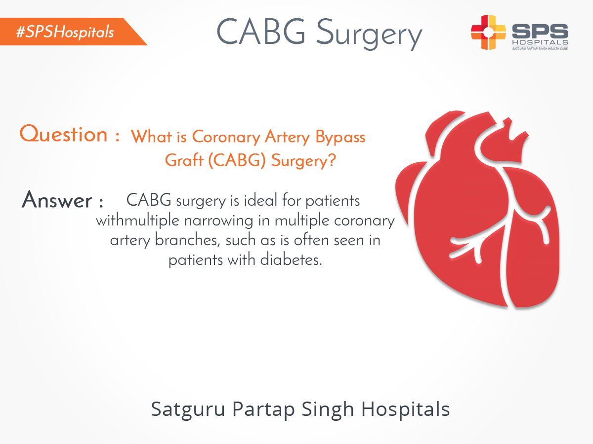 SPSHospital's tweet photo. What is Coronary Artery Bypass Graft (CABG) Surgery? #CABGsurgery #heartsurgery #spshospital https://t.co/oOTqh98PsJ https://t.co/0ZcSZPRb6G