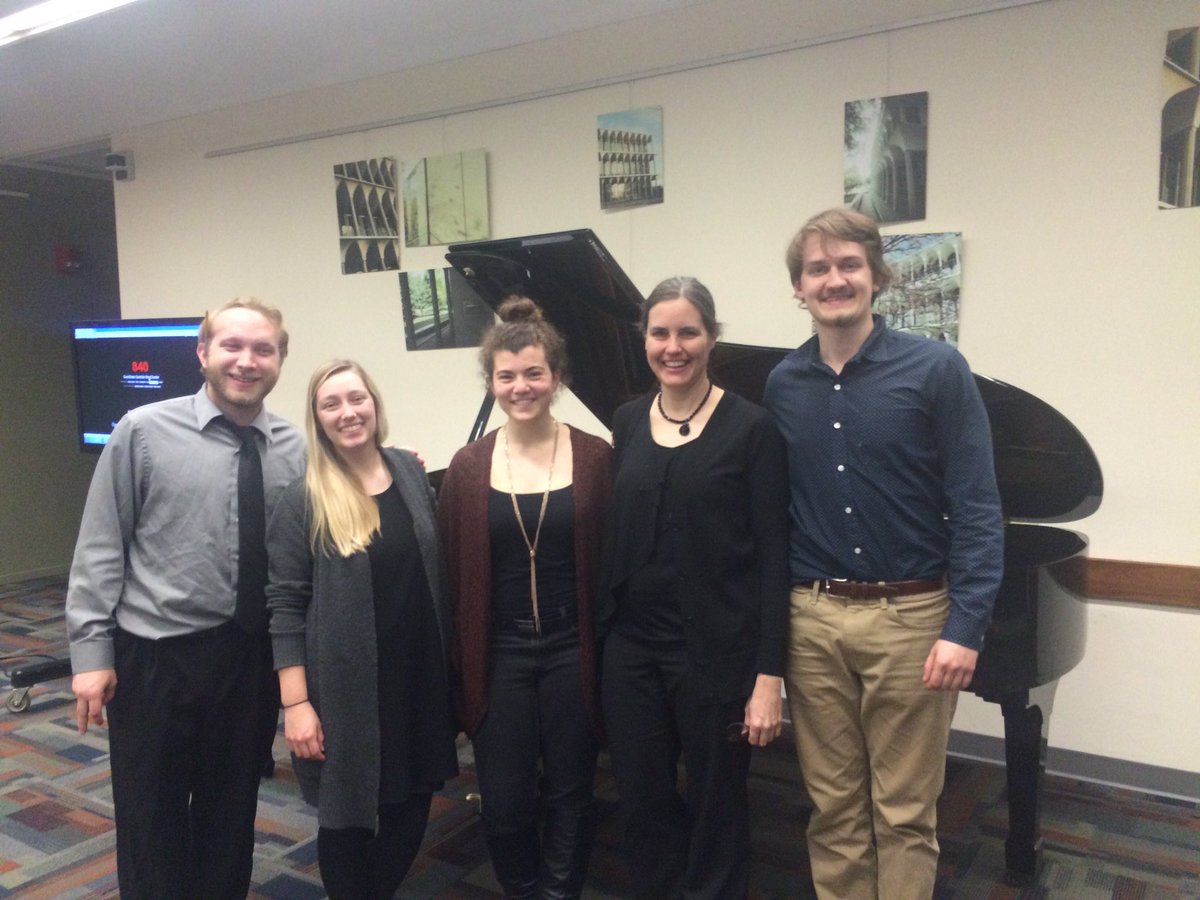 KateBoydPiano's tweet photo. We did it! A complete performance of VEXATIONS. It lasted 18 hours and involved 15 pianists. @ButlerArtsFest https://t.co/kt8svCErIK