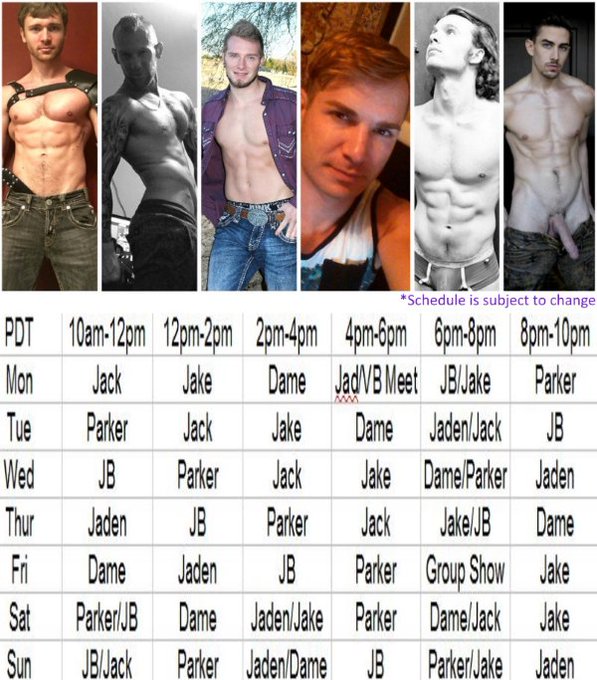 This weeks VB Cam schedule @Jaden_Storm25 @BigDame90 @jake_karhoff @ParkerKaneXXX @Jbunny43 @XXXJackHunter<a class="tags" href="/tag/jaden_storm25">@jaden_storm25</a><a class="tags" target="_blank" title="On Twitter" href="/?out=eyJ0eXAiOiJKV1QiLCJhbGciOiJIUzUxMiJ9.eyJpYXQiOjE3MjM4NjE5MjYsImlzcyI6InR3cG9ybnN0YXJzLmNvbSIsIm5iZiI6MTcyMzg2MTkyNiwiZXhwIjoxNzU1Mzk3OTI2LCJyZWRpcmVjdF91cmwiOiJodHRwczovL3R3aXR0ZXIuY29tL0JpZ0RhbWU5MCJ9.DQ_stjxfDmi88s0_B9PzIulX76EFQHlWOzyHYSX-diHp85t7pqP9xtcafqRHP9nPM0REjxlAlJsO1vLAbwguCw">@BigDame90</a><a href="/tag/rt"class="tags"><span>#rt</span></a>
