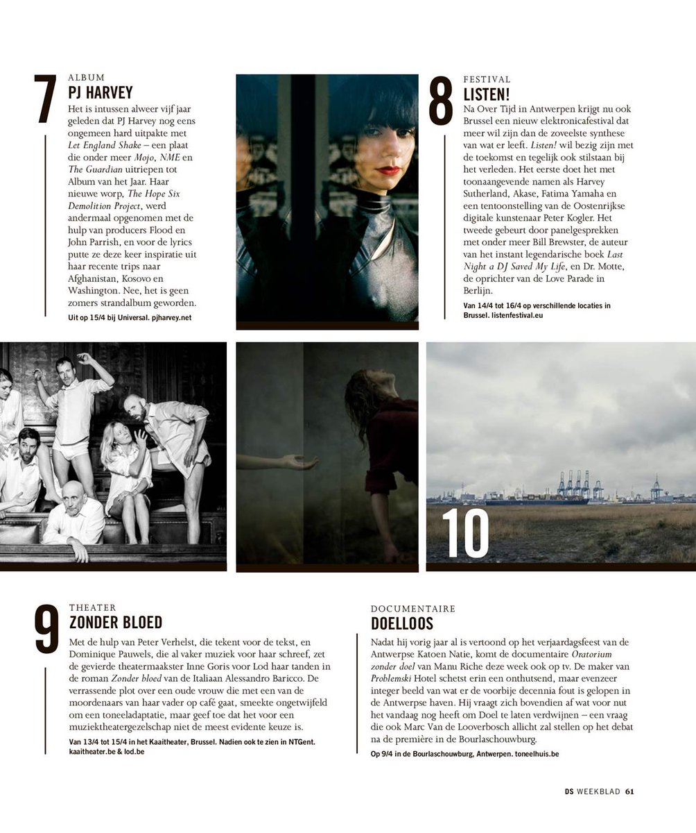 dit weekend nog in #dsmagazine, woensdag in het @Kaaitheater !