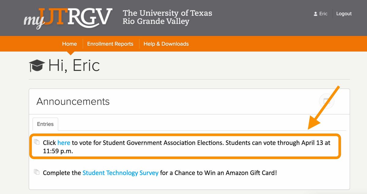 UTRGVoice's tweet image. VOTING IS NOW OPEN!! Head over to my.utrgv.edu and vote Molina-Castro, Galvan, Averack! #UTRGV #UTRGVOICE