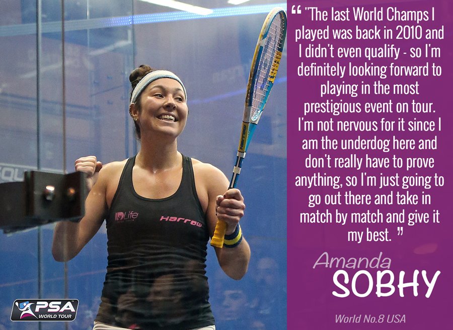 PSASquashTour's tweet image. News: No nerves for @itssobhytime ahead of @PSAWWCKL psaworldtour.com/news/view/3434… #squash