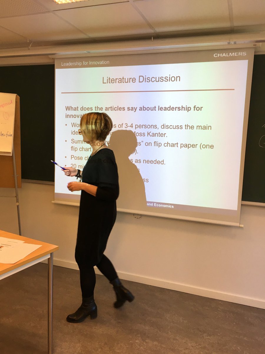 KohnRdberg's tweet photo. MIB is giving a full day WS on "leadership for innovation" for PhD students #mib #tmechalmers https://t.co/ssIvZpiojm