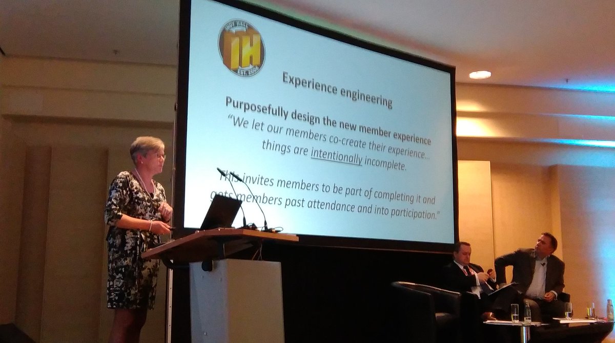 OutsideNumber9's tweet photo. #AWC16 let your members co-create their member experience @SueFroggatt https://t.co/I9thUa2Ai0