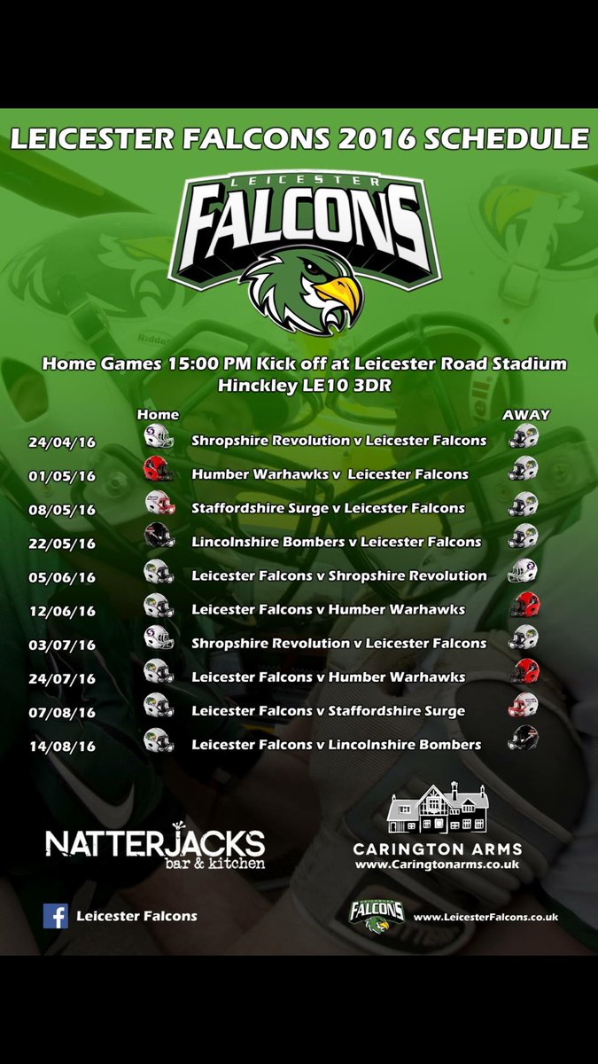 Alex86Mack's tweet image. Not long now! Two weeks until our first away game! First home game 05/06/2016 #LeicesterFalcons #Hinkley #Leicester