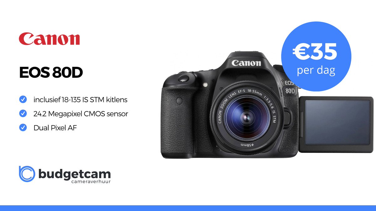 Nieuw: de Canon EOS #80D - de perfecte camera voor vloggers! #canon #vlogger bit.ly/1S0ulqH