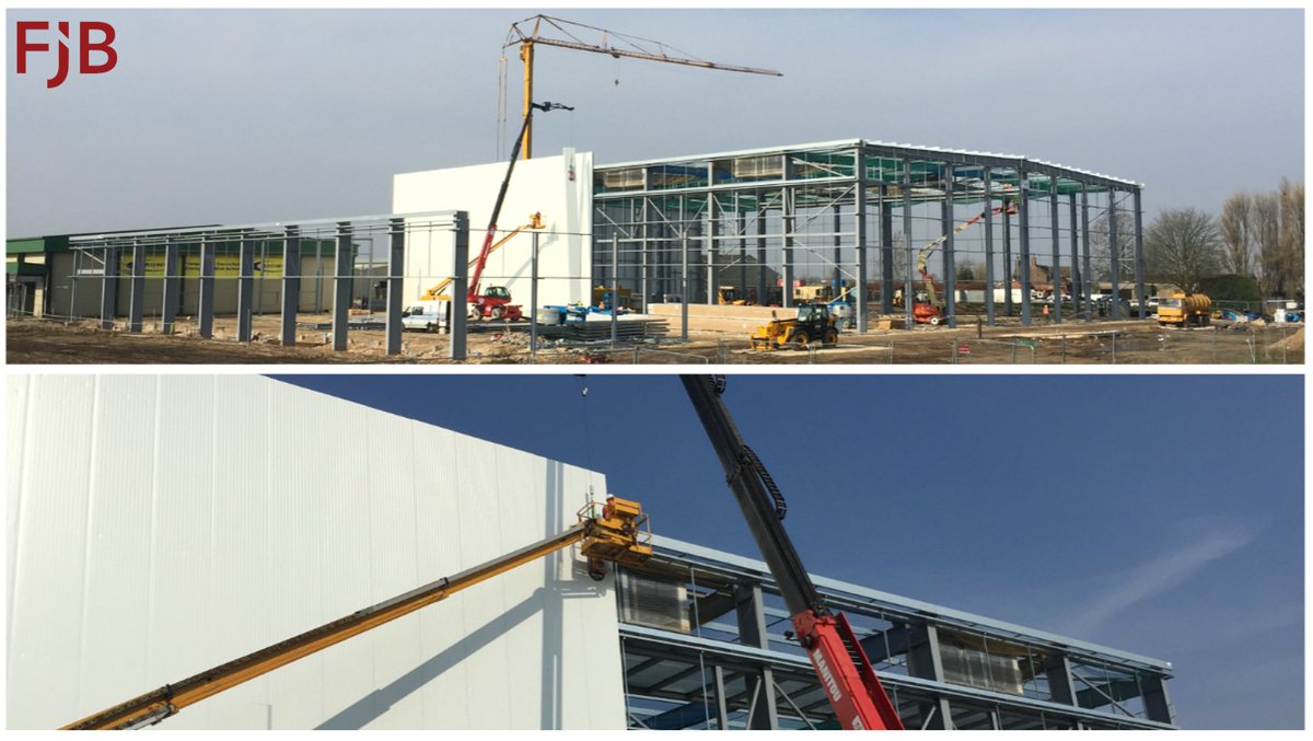 Turners Bicker - Project on programme, external envelope constructed from <a href="/KingspanIP_UK/">Kingspan Insulated Panels UK</a> new QuadCore panels...