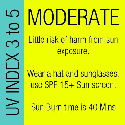 justwinsford's tweet photo. MODERATE UV WARNING! The UV index is now at 3! The Temperature is at 11C. https://t.co/Ci4xXV746m