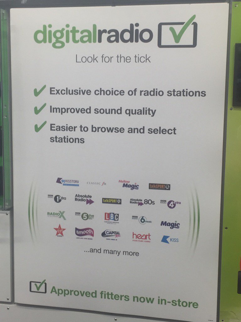 fordennals's tweet photo. Great news @Halfords_uk stores now ready to convert any car to digital radio #drivetodigital https://t.co/K0eTABxWqB