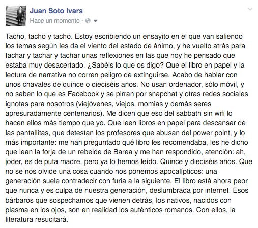 El libro resucitará con los bárbaros.