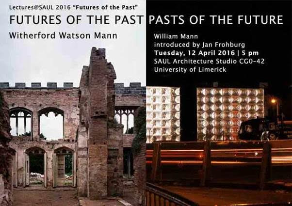 Limerick2020's tweet photo. Lectures@SAUL present architectural talk by #williammann today @5pm in @UL Read more here https://t.co/USYjOaBwcX https://t.co/5pbwgAtySA
