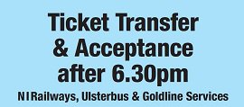 Translink_NI's tweet photo. Good news! Ticket Transfer after 6:30pm. Check out the details here https://t.co/UqC7YjpfwE #Integratedticketing https://t.co/UlqFpCJ9Sz