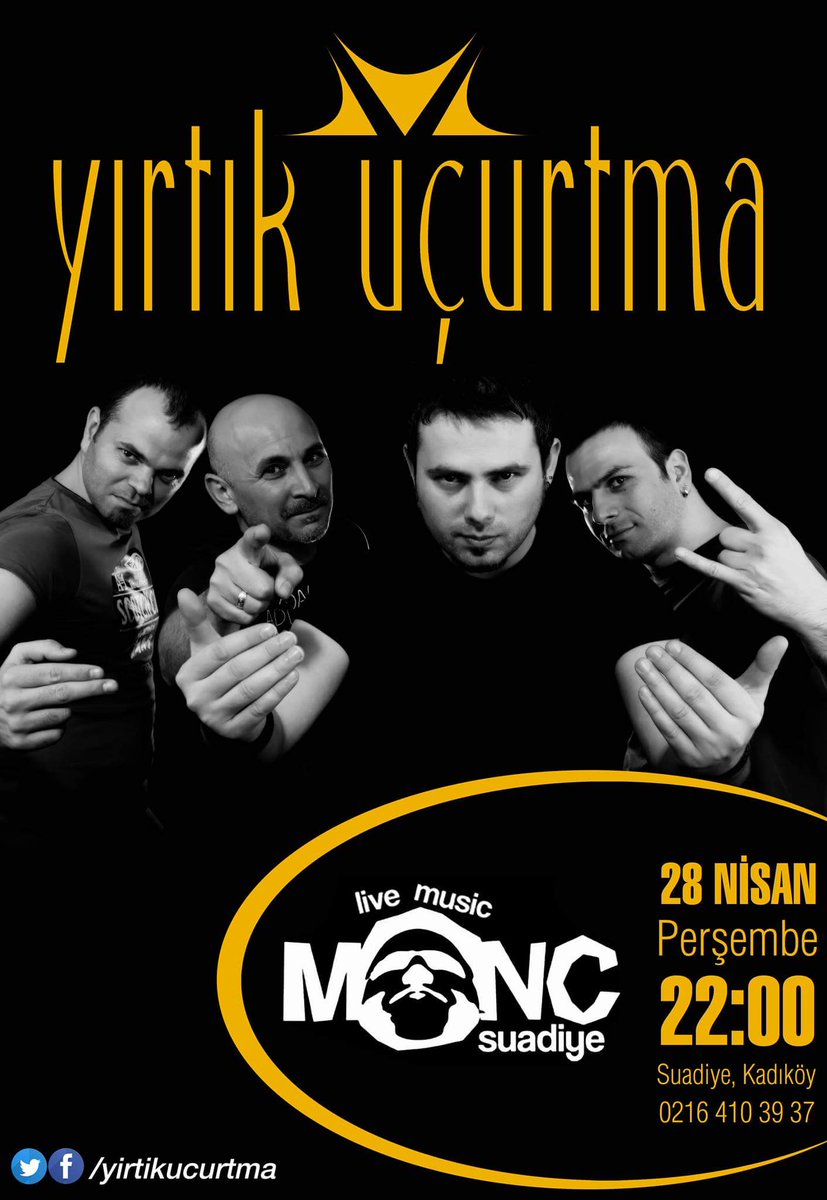 YirtikUcurtma's tweet photo. Bekliyoruz o halde ;)
28 Nisan Perşembe - Yırtık Uçurtma @Monc Live Suadiye https://t.co/Ra9CRXNI1y