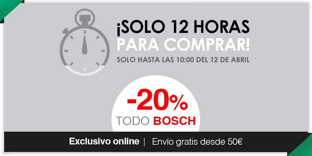 elcorteingles's tweet photo. ¡Solo 12 horas para comprar! No dejes escapar el #ExclusivoOnline de @BoschHomeEs https://t.co/HTc2g7AoSS https://t.co/dbSfKuxJnu