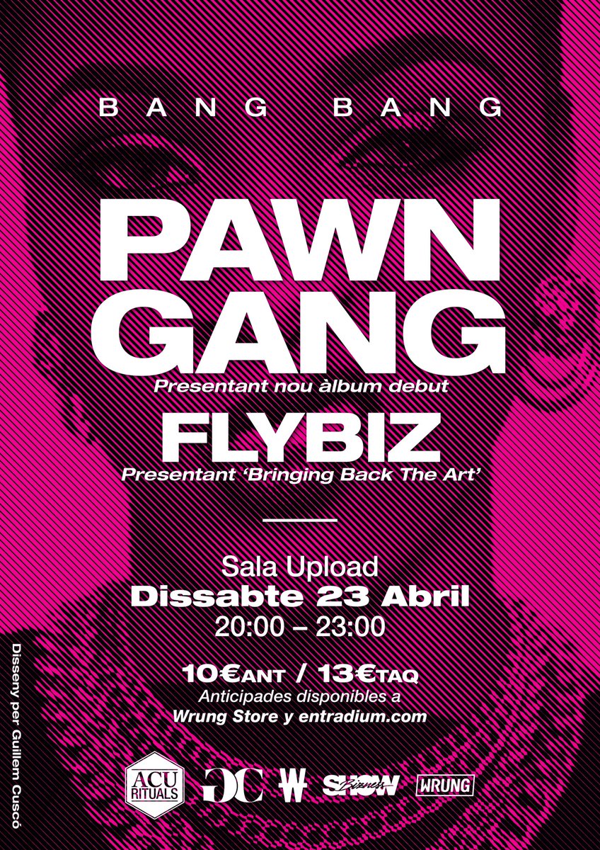 acurituals's tweet photo. Ven a disfrutar éste Sant Jordi con la PAWN GANG y FLYBIZ!!! Te esperamos en la Sala Upload el 23 de ABRIL 🐉🐉🐉👸👸👸 https://t.co/RhMagc48EV