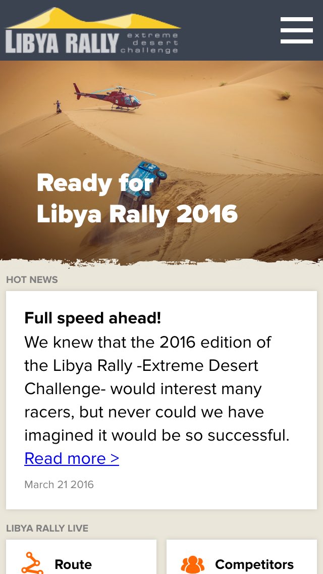 RacingAction's tweet photo. @Libya_Rally this week! Don't forget to check out their brand new #app https://t.co/8wXZT0yxbb