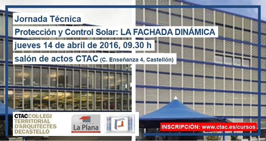 ArquitectosCTAC's tweet image. @Storenesp Smart architecture y eficiencia de la protección solar este jueves 14 con @ToldosLaPlana @espaglasscs