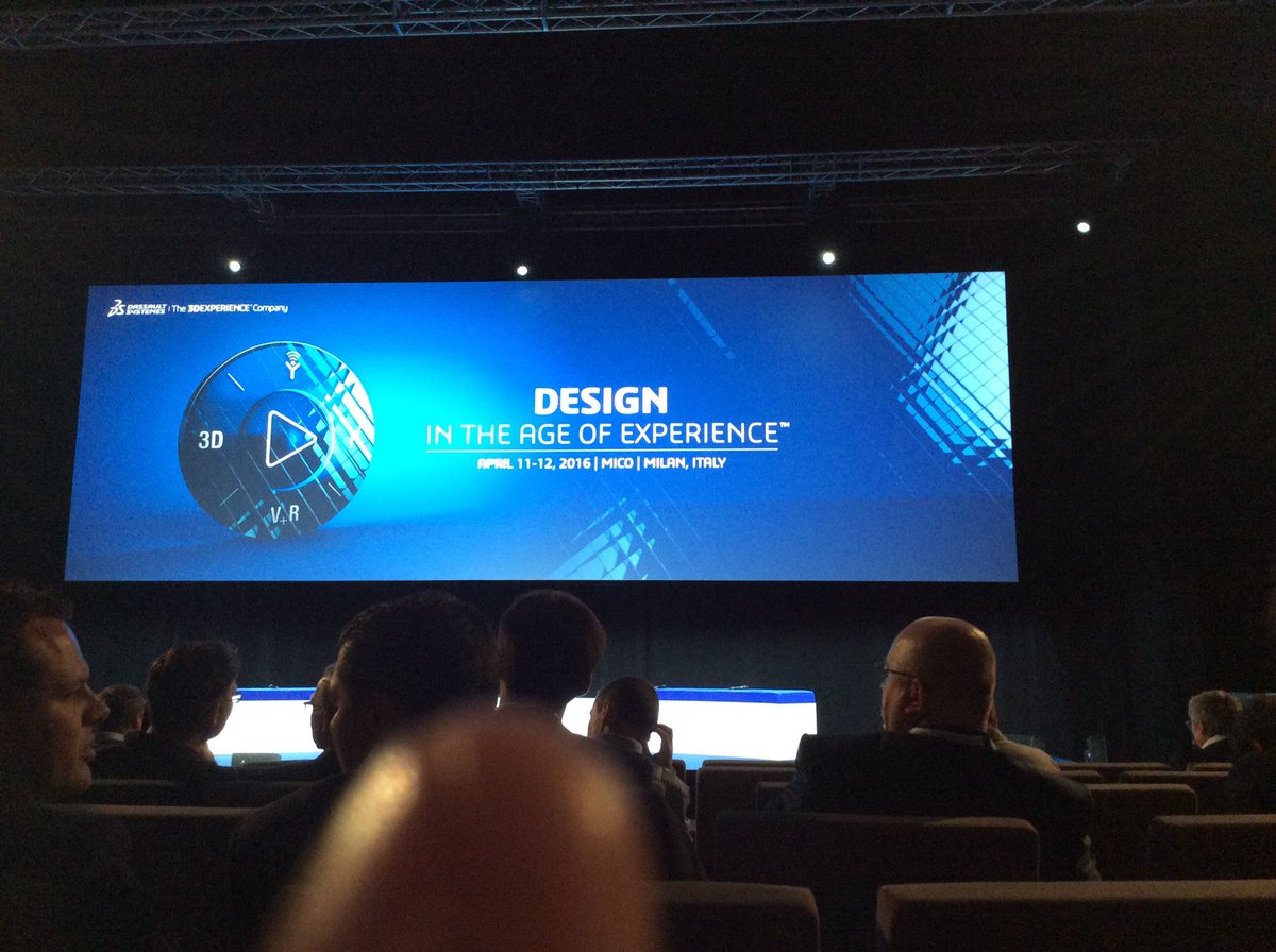 G4murmurdart's tweet photo. Let's move from #designghinking to #experiencethinking enabling deep vision @Dassault3DS #milano https://t.co/W6AyLqJO2r