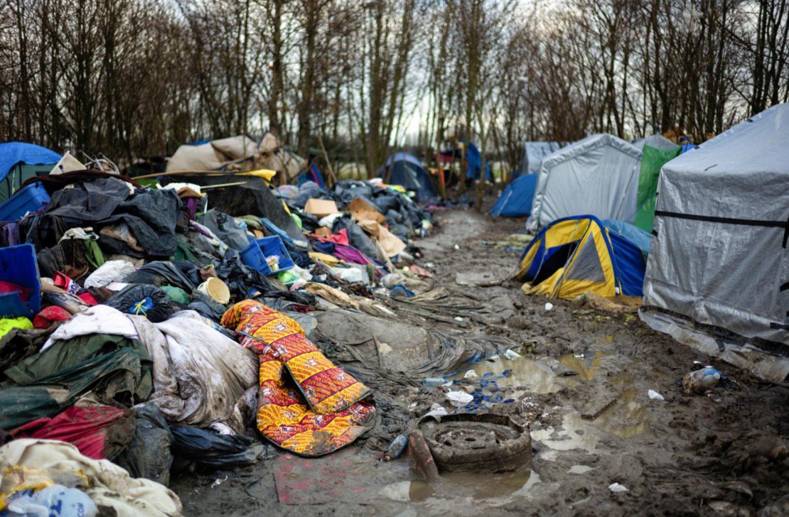 Independent's tweet photo. What life looks like for refugees in France https://t.co/ZI1vJ2gDQr https://t.co/uHzjfTbHZK