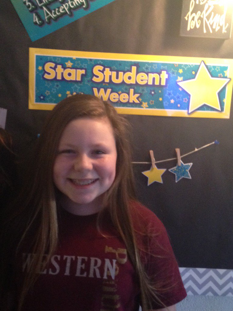 Elyse's class says she is smart, focused and brave.  I agree! #wmsgreatness