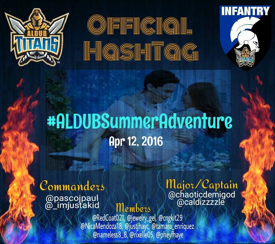 RedCoat021's tweet photo. OFFICIAL HASHTAG FOR TODAY:
#ALDUBSummerAdventure 

Tweet
Retweet
Quote Tweet
Like
And spread https://t.co/2mdiUFgjHn