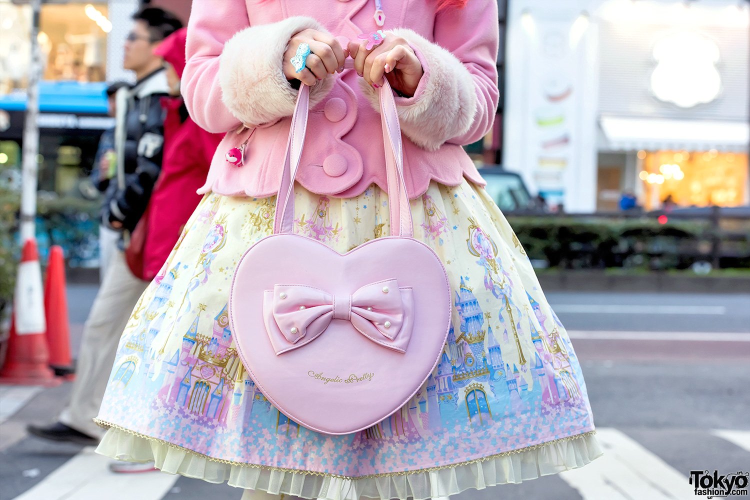 水彩の恋空と雨音のしらべ　パープル　紫　ロリータ　Lolita Spring Praise Flower and Lace Princess Dress - Purple