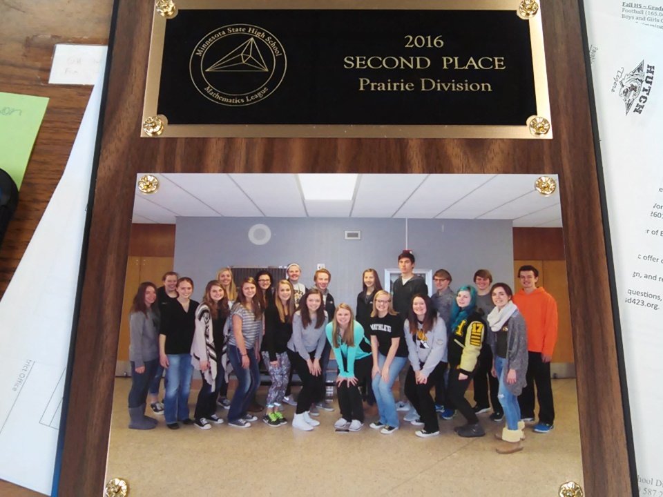 HutchActivities's tweet photo. Congrats to our Math League team on their second place finish this year. #TigerPride https://t.co/FRFk6nWxly