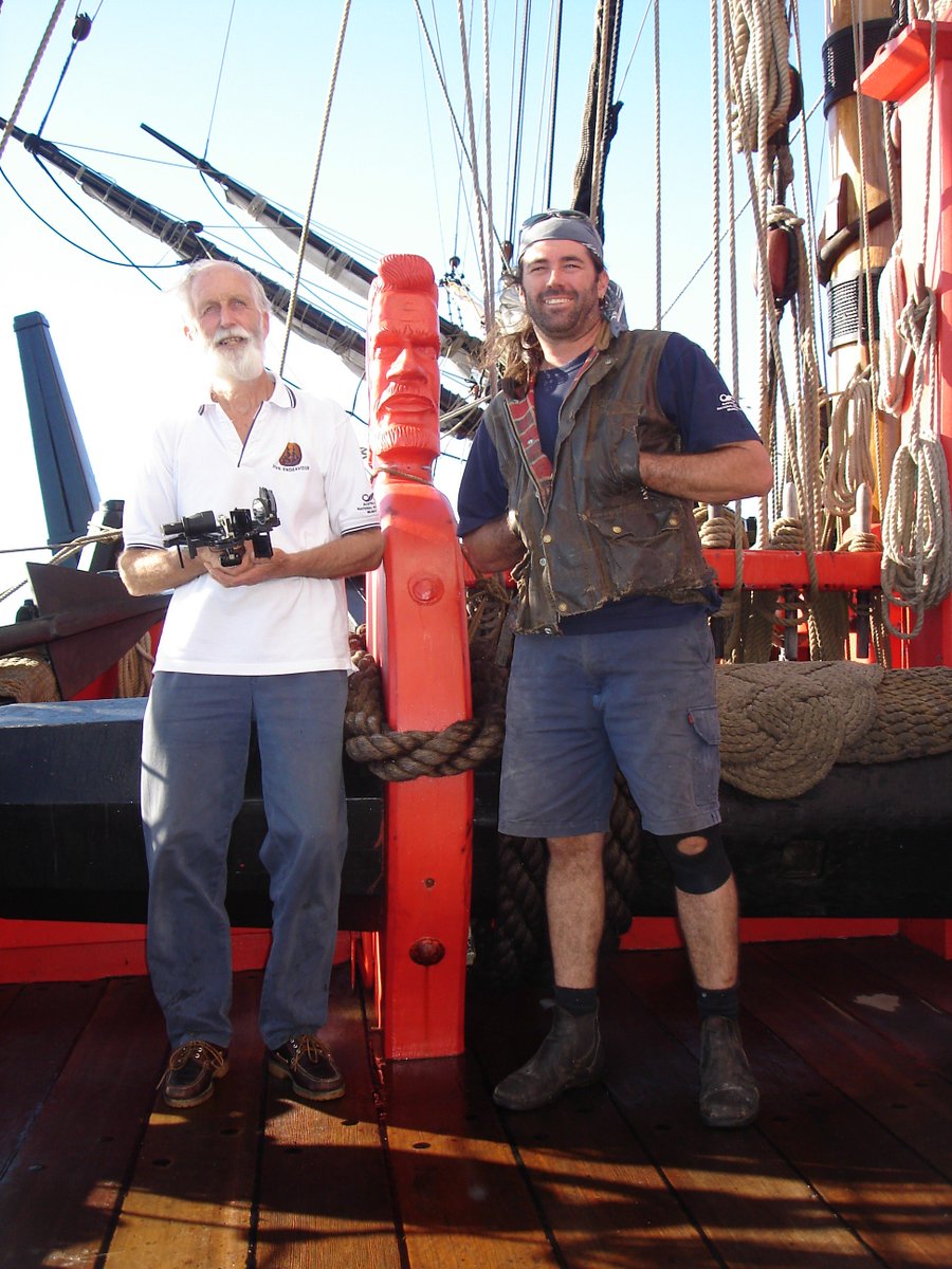 OllyAus's tweet photo. Making good progress onboard @hmbendeavour towards #Sydney. Fresh Mahi Mahi quickly turned into sashimi #10yearsAgo https://t.co/MNamkgbLPg
