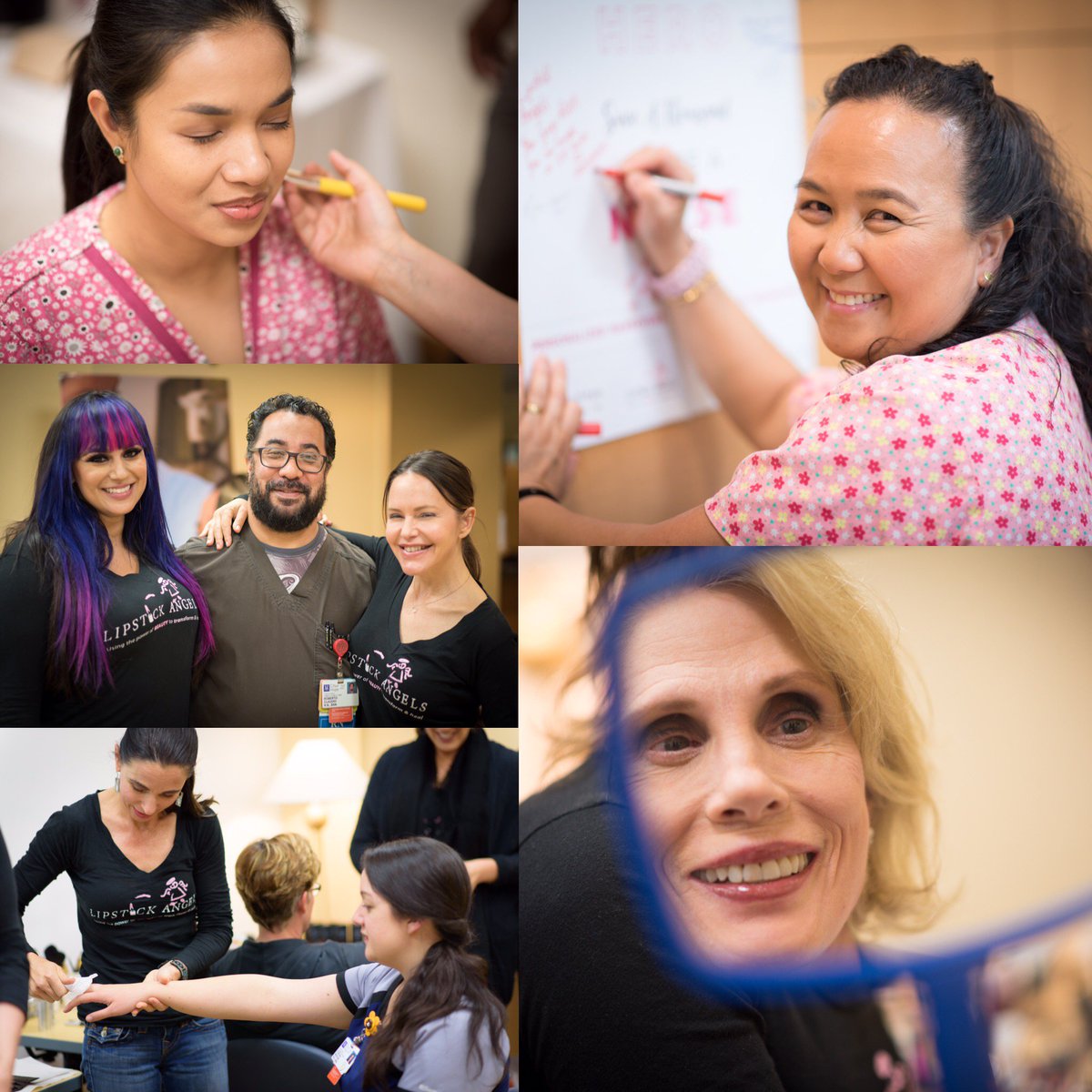 LipstickAngels's tweet photo. Our first Nurse's Appreciation Beauty Day @cityofhope was a huge success! #LipstickAngels #HealingHearts https://t.co/brtLVRhc42